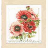 PN-0157496 Набір для вишивки хрестом LanArte Anemone Bouquet Букет анемонів