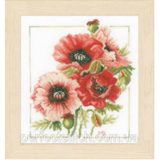 PN-0157496 Набір для вишивки хрестом LanArte Anemone Bouquet Букет анемонів