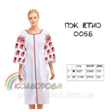 Заготовка для вышивки платья женского ПЖ-ЕТНО-005Б