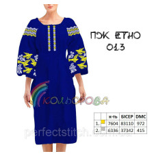 Заготовка для вышивки платья женского ПЖ-ЕТНО-013