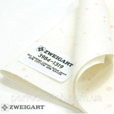 Zweigart 3984/1319 Murano Splash 32 ct. Молочний з рожевими бризками