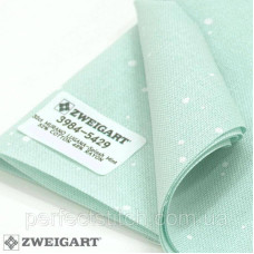 Zweigart 3984/5429 Murano Splash 32 ct. М'ятно-блакитний з білими бризками