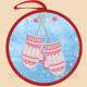 Схема для вышивки бисером "Елочная игрушка. Рукавички"