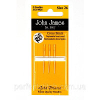 Gold Plated Tapestry/Cross Stitch Набір гобеленових голок покритих золотом John James (3шт)