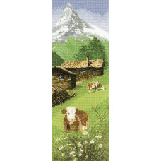 HC524 Схема для вышивания крестом "Альпийская лужайка//Alpine Meadow" Heritage Crafts