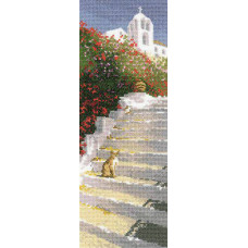 HC526 Схема для вышивания крестом "Греческие ступеньки//Greek Steps" Heritage Crafts