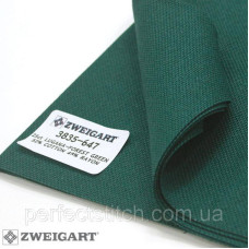 Zweigart 3835/647 Lugana 25 ct. Зелений ліс