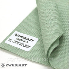 Zweigart 3835/618 Lugana 25 ct. Зелений мох