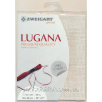 3835/18 Lugana 25 ct. Білий із золотим люрексом