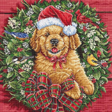 Набір для вишивання хрестиком LETISTITCH Christmas Puppy