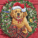 Набір для вишивання хрестиком LETISTITCH Christmas Puppy