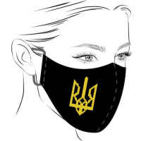 Маска Тризуб черная
