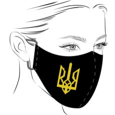 Маска Тризуб черная