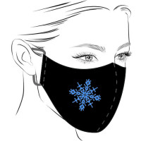 Маска Снежинка черная